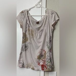 White floral Language Los Angeles shirts